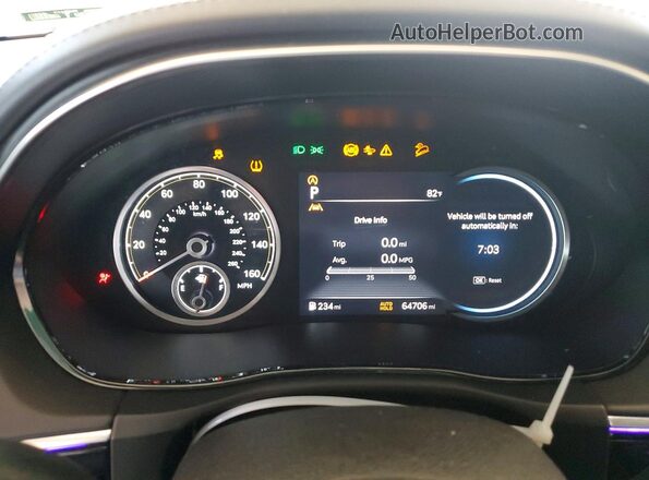 KMUMADTB3NU051072 2022 GENESIS GV70 Green Instrument cluster view