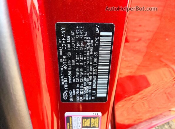 KMUMADTB3PU109586 2023 GENESIS GV70 Red Widok komory silnika
