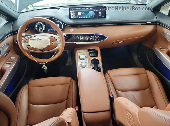 KMUMADTB7NU065850 2022 GENESIS GV70 Blue წინა პანელის ხედი