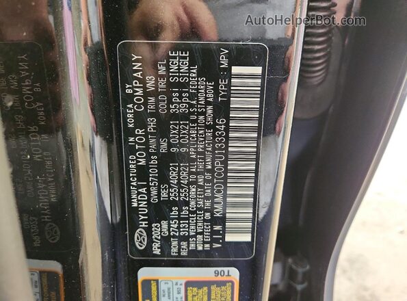 KMUMCDTC0PU133346 2023 GENESIS GV70 Black Vista interior de 360 grados