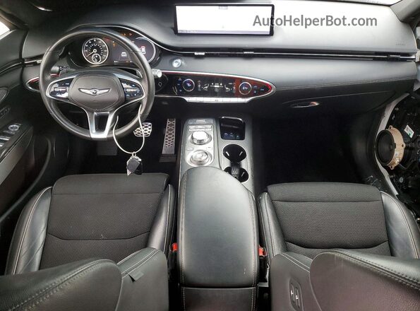 KMUMCDTC2NU015649 2022 GENESIS GV70 White Dashboard view