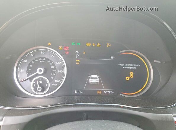 KMUMCDTC2NU015649 2022 GENESIS GV70 White Instrument cluster view