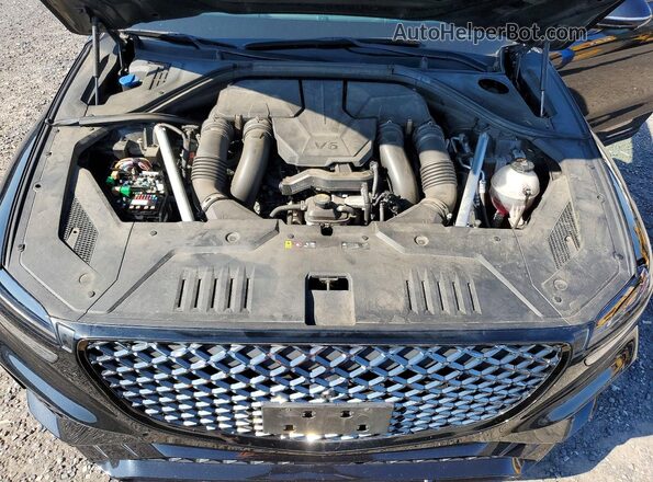 KMUMCDTC4NU021985 2022 GENESIS GV70 Black ძრავის განყოფილების ხედი
