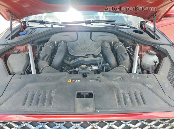 KMUMCDTC6NU015945 2022 GENESIS GV70 Красный Вид задней части салона