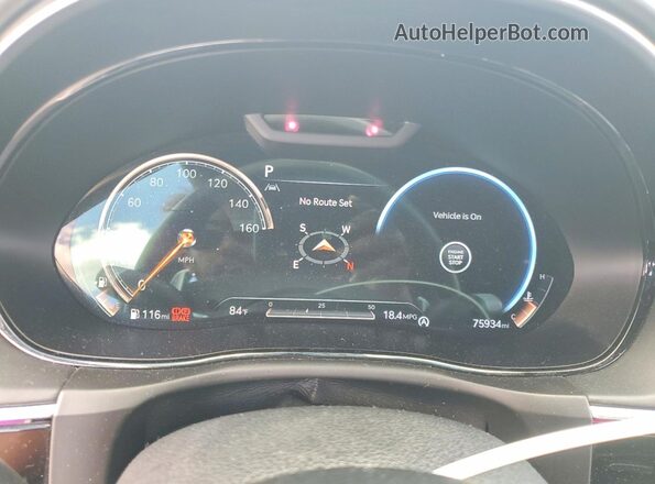 KMUMCDTC6NU015945 2022 GENESIS GV70 Красный Вид щитка приборов