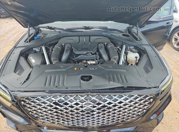 KMUMCDTC6NU061324 2022 GENESIS GV70 Black ძრავის განყოფილების ხედი