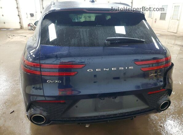 KMUMCDTCXNU057213 2022 GENESIS GV70 Blue უკანა ხედი
