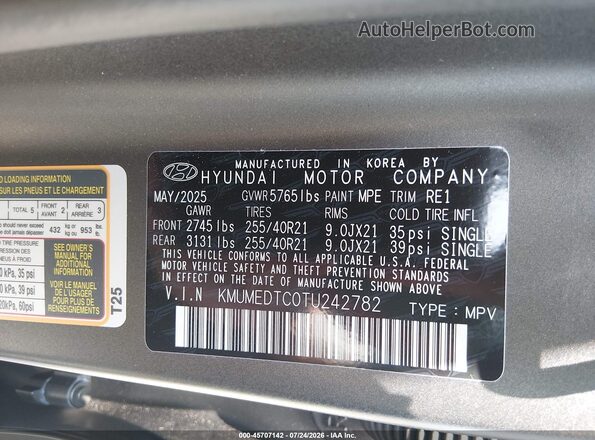 KMUMEDTC0TU242782 2026 GENESIS GV70 Gray Engine compartment view