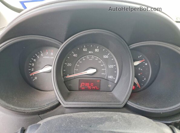 KNADM4A30H6049761 2017 KIA RIO White Вид щитка приладів