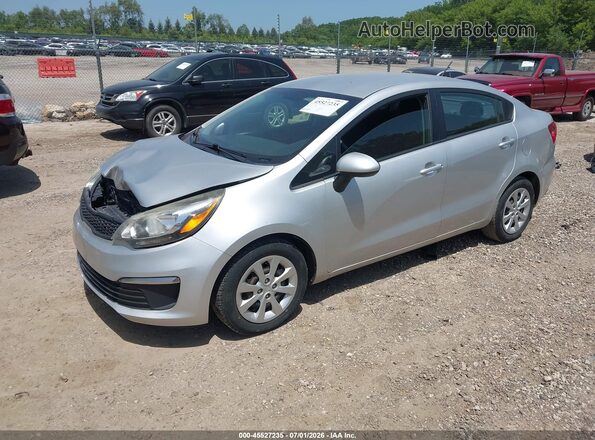 KNADM4A31G6633245 2016 KIA RIO Silver Առջևի ձախ երեք քառորդ տեսարան