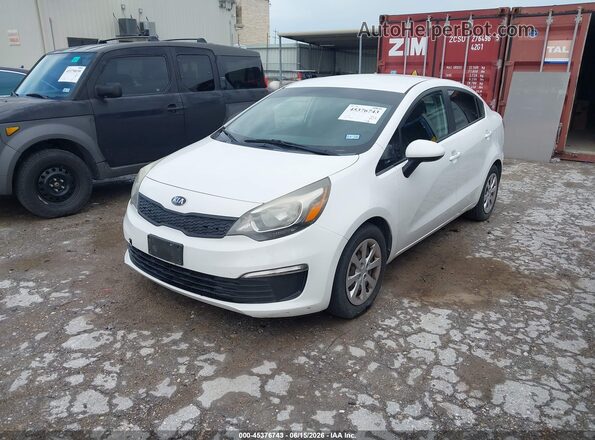 KNADM4A32G6554831 2016 KIA RIO White Առջևի ձախ երեք քառորդ տեսարան