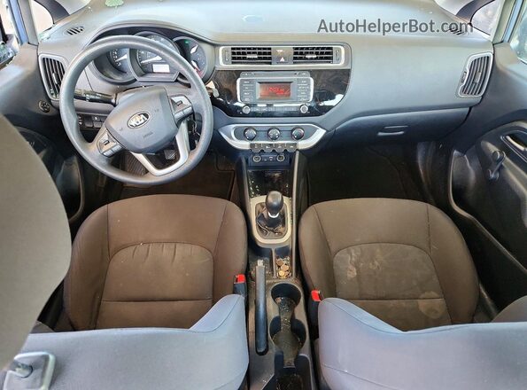 KNADM4A32G6684575 2016 KIA RIO Blue Вид панелі приладів