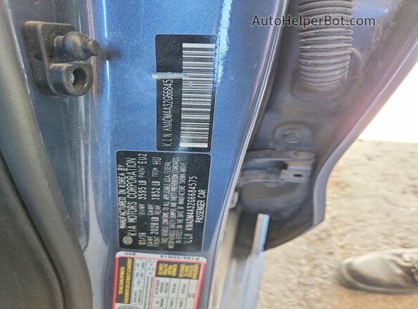 KNADM4A32G6684575 2016 KIA RIO Blue Вид підкапотного простору