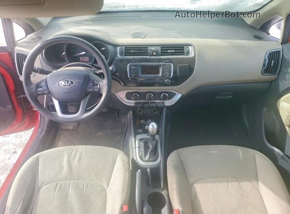 KNADM4A32H6035506 2017 KIA RIO Red Առջևի վահանակի տեսք
