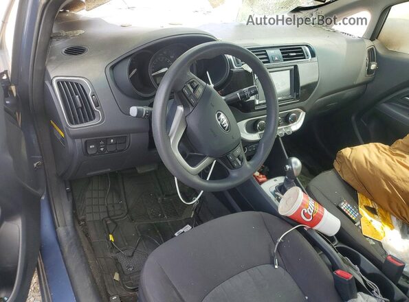 KNADM4A34G6539635 2016 KIA RIO Blue Widok deski rozdzielczej