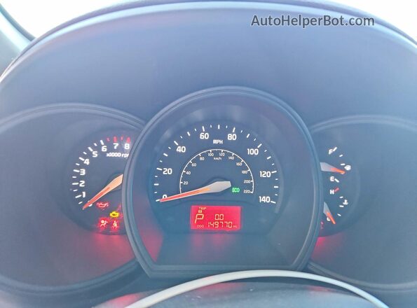 KNADM4A34G6637063 2016 KIA RIO Silver Вид щитка приладів