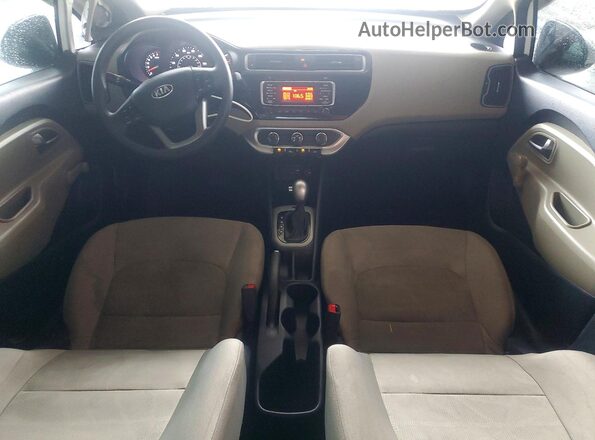 KNADM4A34G6638231 2016 KIA RIO White Вид панелі приладів