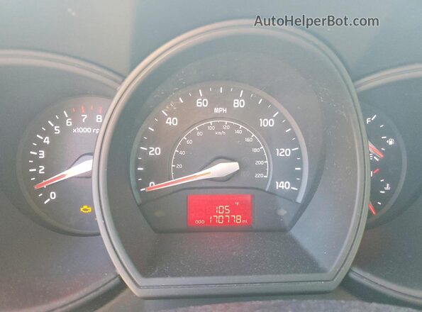 KNADM4A34G6688112 2016 KIA RIO White ხელსაწყოთა პანელის ხედი