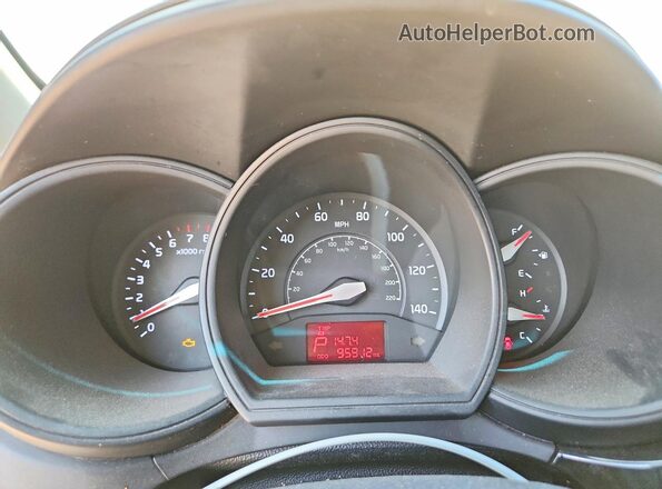 KNADM4A37G6684071 2016 KIA RIO Yellow Vista del cuadro de instrumentos