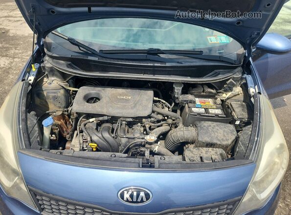 KNADM4A38G6544885 2016 KIA RIO Blue Widok wnętrza z tyłu