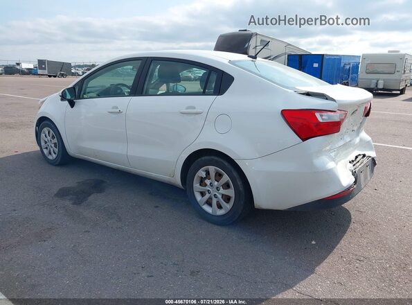 KNADM4A38G6621285 2016 KIA RIO Белый Задняя левая четверть