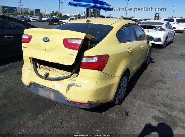 KNADM4A38G6675170 2016 KIA RIO Yellow Հետևի աջ