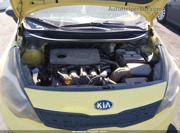 KNADM4A38G6675170 2016 KIA RIO Yellow Հետևի տեսք