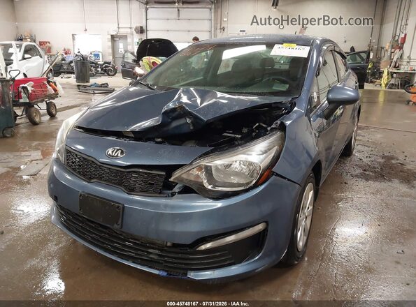 KNADM4A3XG6646978 2016 KIA RIO Blue Front view