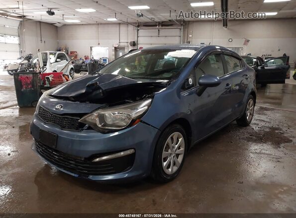 KNADM4A3XG6646978 2016 KIA RIO Blue Front left