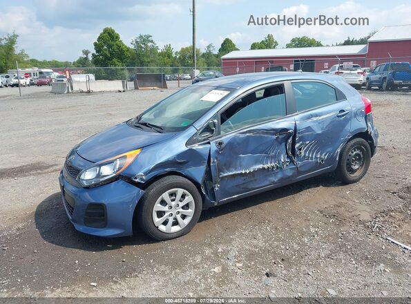 KNADM5A34G6640048 2016 KIA RIO Blue Передня ліва чверть