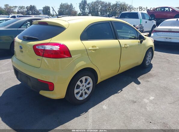 KNADM5A39G6678598 2016 KIA RIO Yellow Trasero derecho