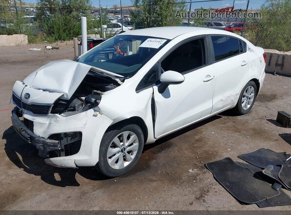 KNADN4A36G6676072 2016 KIA RIO White Առջևի ձախ երեք քառորդ տեսարան