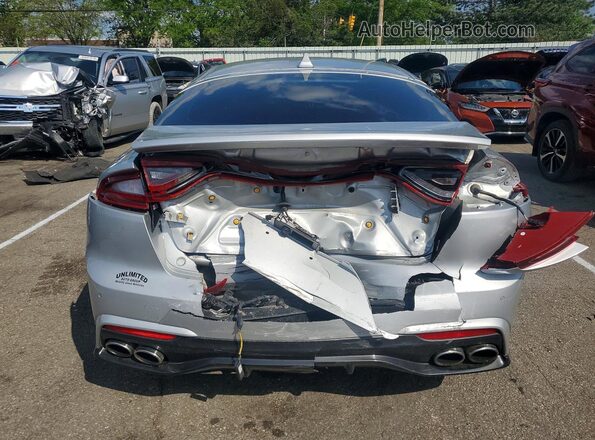 KNAE25LA7J6014751 2018 KIA STINGER Silver Вид ззаду