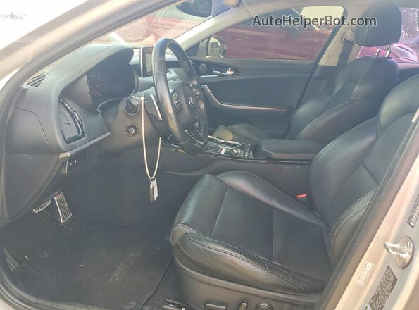 KNAE25LA7J6014751 2018 KIA STINGER Silver Вид салону спереду