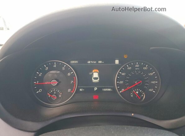 KNAE25LA7J6014751 2018 KIA STINGER Silver Вид щитка приладів