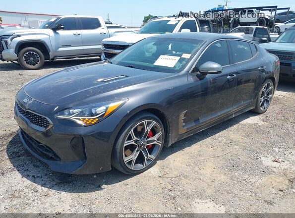 KNAE35LC2K6051352 2019 KIA STINGER Gray Vista tres cuartos delantera izquierda