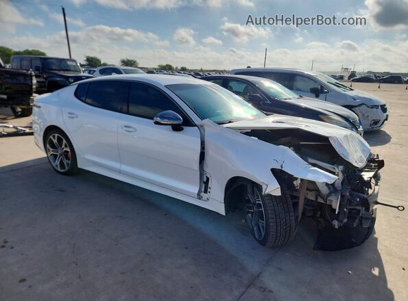 KNAE35LC3L6080313 2020 KIA STINGER White Delantero derecho