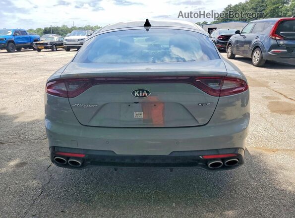 KNAE35LC5J6033698 2018 KIA STINGER Gray Вид ззаду