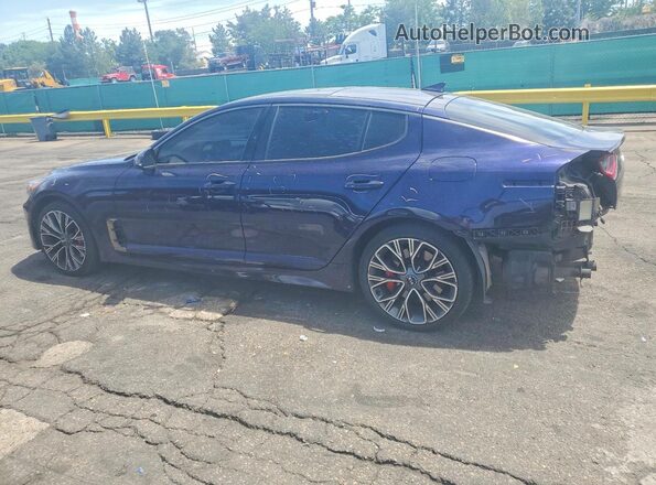 KNAE35LC6L6086560 2020 KIA STINGER Blue Trasero izquierdo
