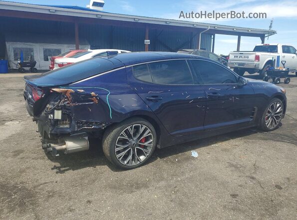 KNAE35LC6L6086560 2020 KIA STINGER Blue Trasero derecho