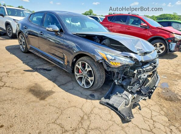 KNAE35LC8K6043725 2019 KIA STINGER Charcoal Передня права чверть