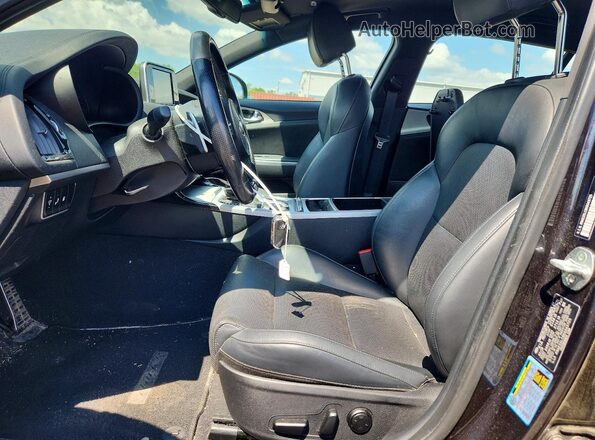 KNAE35LC8K6043725 2019 KIA STINGER Charcoal Вид салону спереду