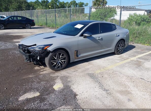 KNAE35LD1P6136862 2023 KIA STINGER Gray Передня ліва чверть