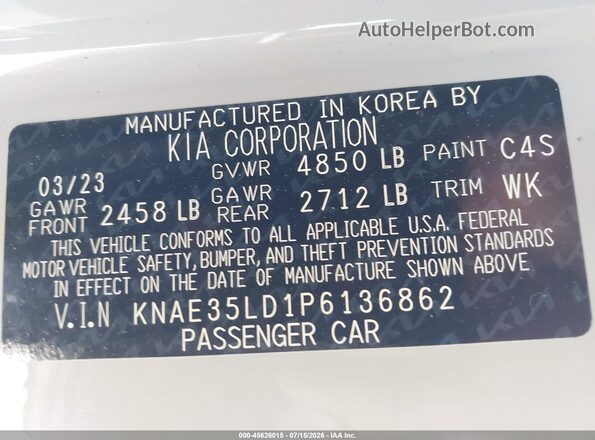 KNAE35LD1P6136862 2023 KIA STINGER Gray Вид підкапотного простору