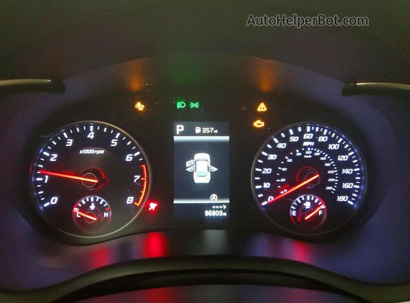 KNAE35LD2N6117833 2022 KIA STINGER White Вид щитка приладів