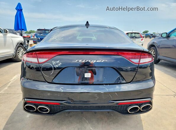KNAE35LDXN6118955 2022 KIA STINGER Black Widok z tyłu