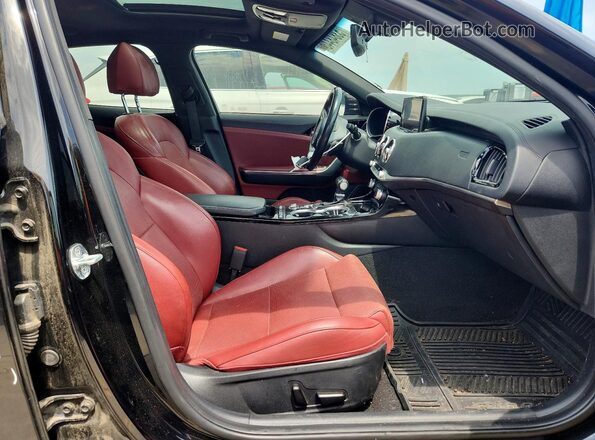 KNAE35LDXN6118955 2022 KIA STINGER Black Widok wnętrza z przodu