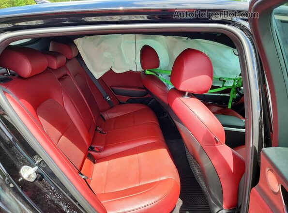 KNAE45LC4J6009860 2018 KIA STINGER Black Widok tylnych siedzeń