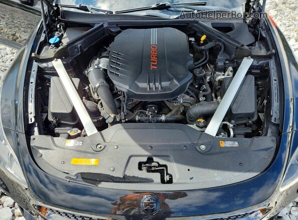 KNAE45LC4J6009860 2018 KIA STINGER Black Widok wnętrza z tyłu