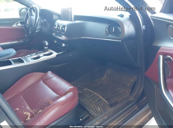 KNAE45LC6J6012114 2018 KIA STINGER Черный Вид салона спереди